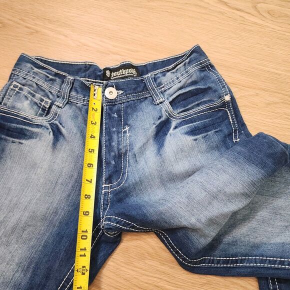 VTG Southpole Baggy Jeans Mens 30x28 Distressed Denim Skater Grunge 90s Y2K - Picture 7 of 10